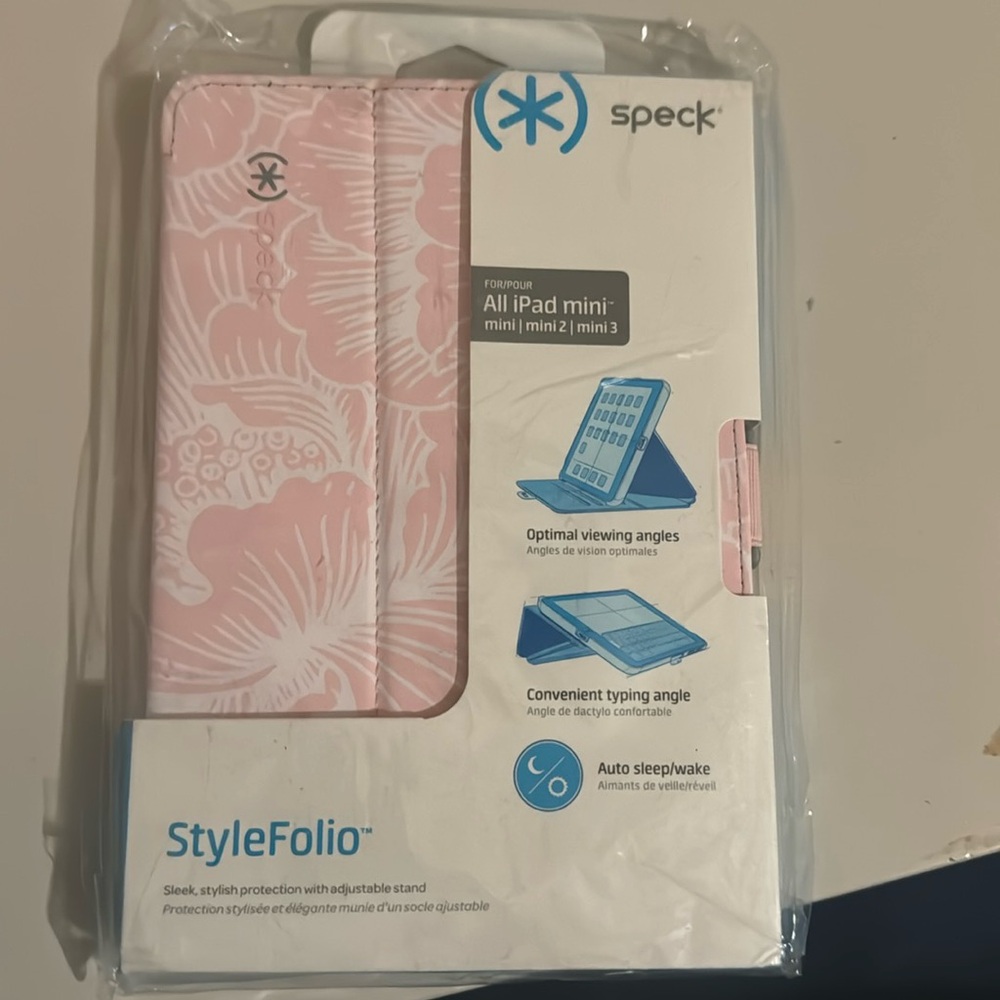 Speck Stylefolio Apple iPad Mini 1 2 3 Case Cover Tablet Teal Blue Floral Stand